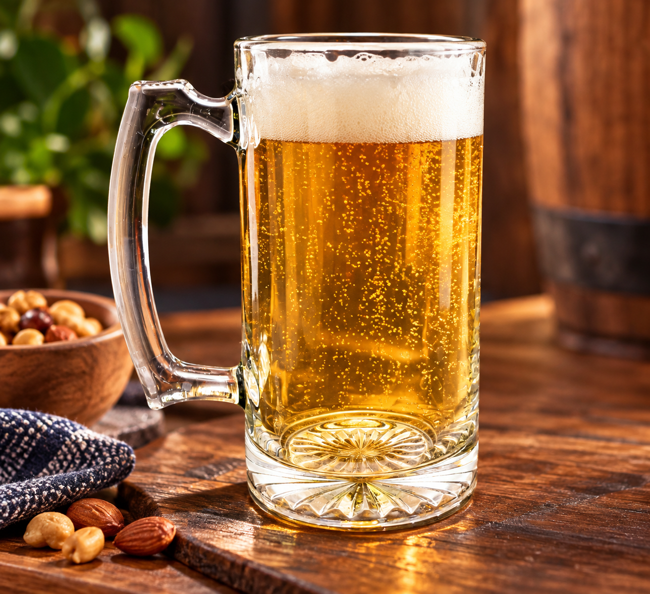 Rustic Amber Beer Stein Still Life.png