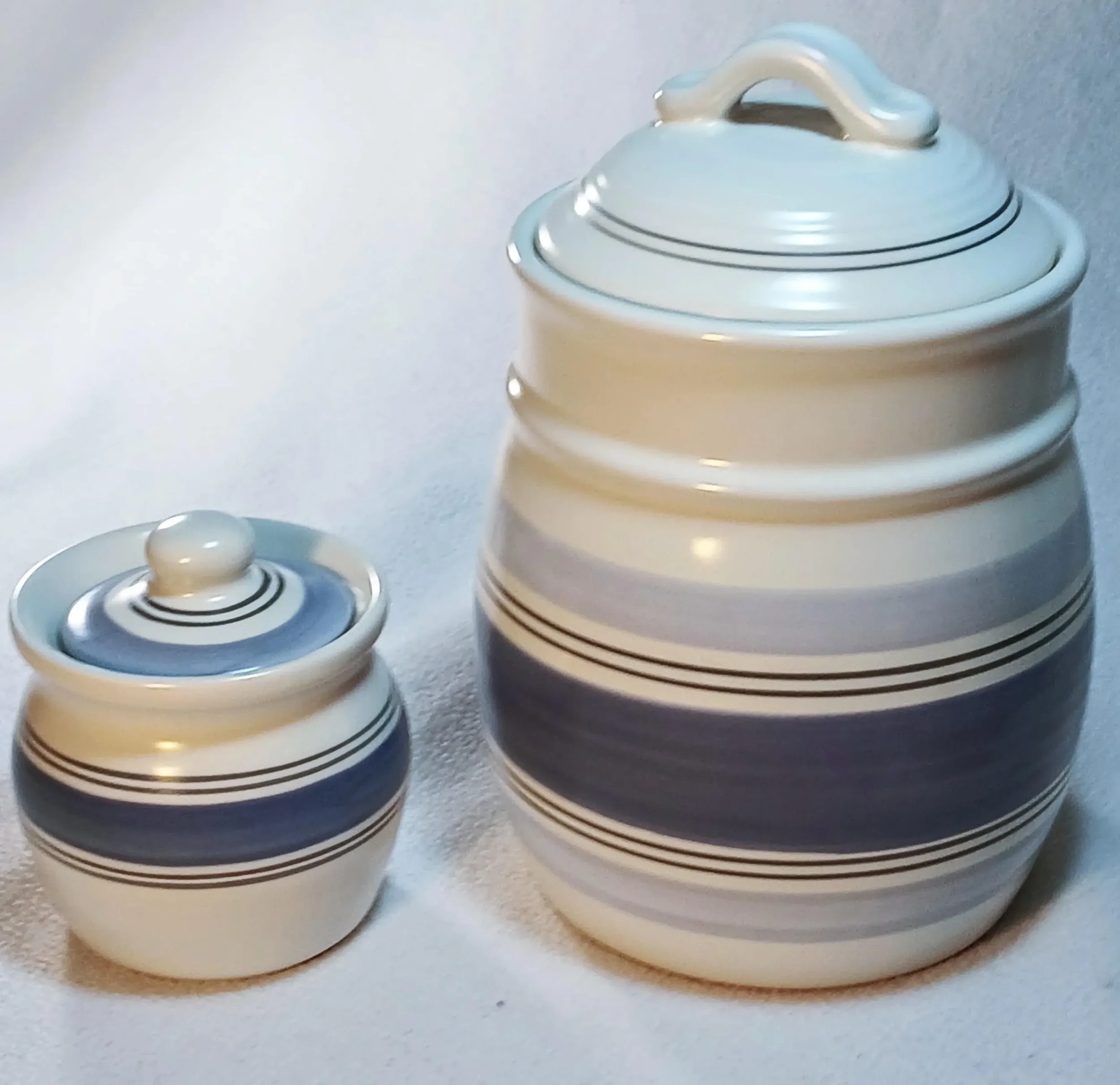 Pfaltzgraff Rio Stoneware Canister & Sugar Bowl Set | Farmhouse Kitchen Storage