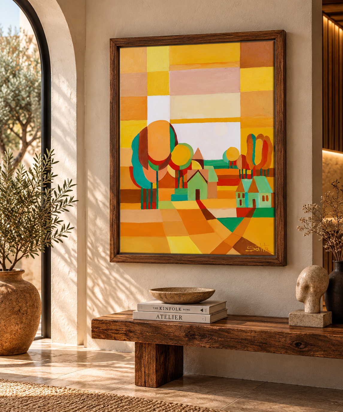 Mediterranean Entryway with Abstract Landscape.png