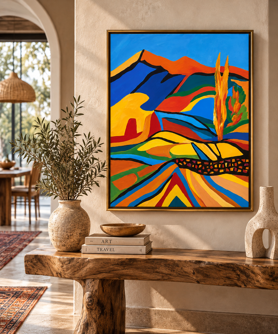 Mediterranean Foyer with Vibrant Abstract Art.png