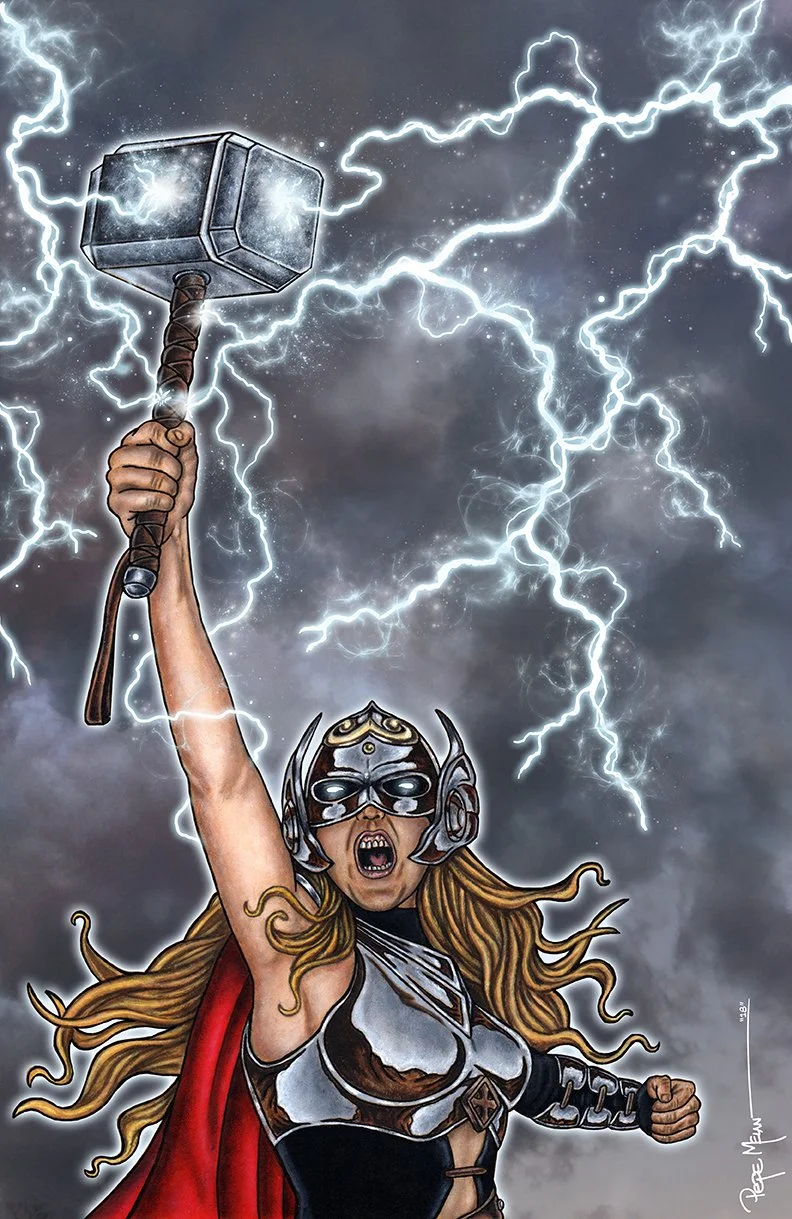 2018 Lady Thor on Toned Paper with Lightning01A.jpg