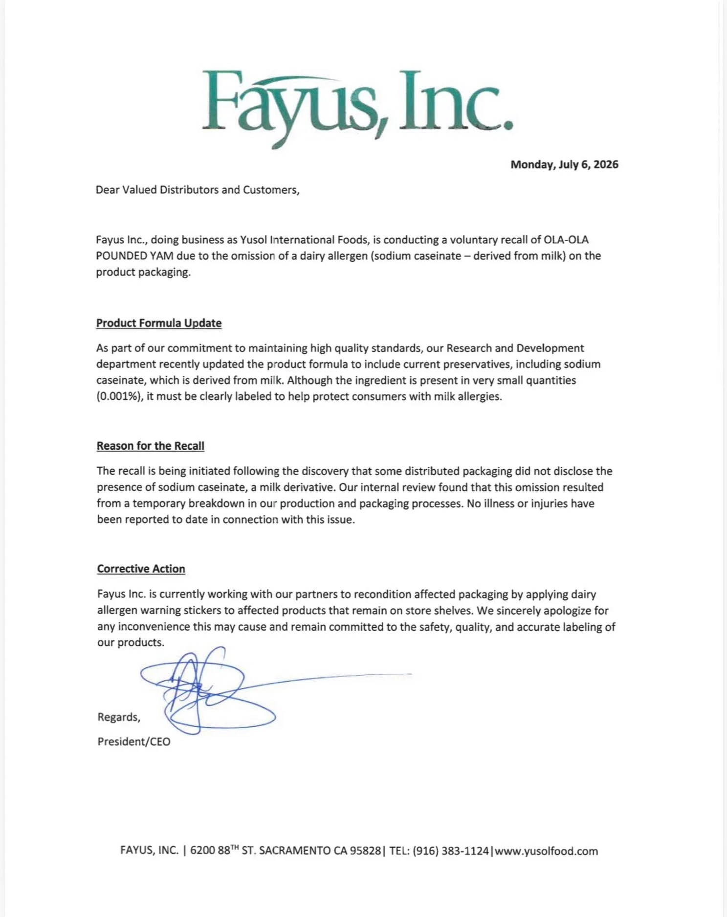 A Letter from the President/CEO.