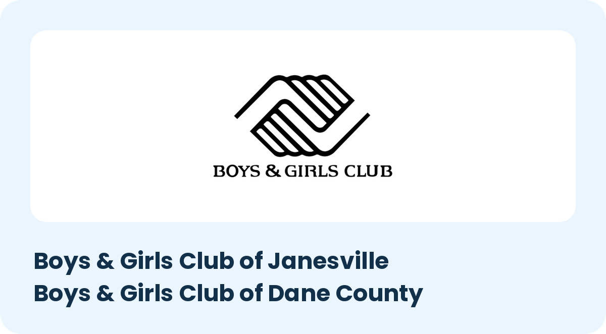 Boys & Girls Clubs logo. Boys & Girls Club of Janesville and Boys & Girls Club of Dane County