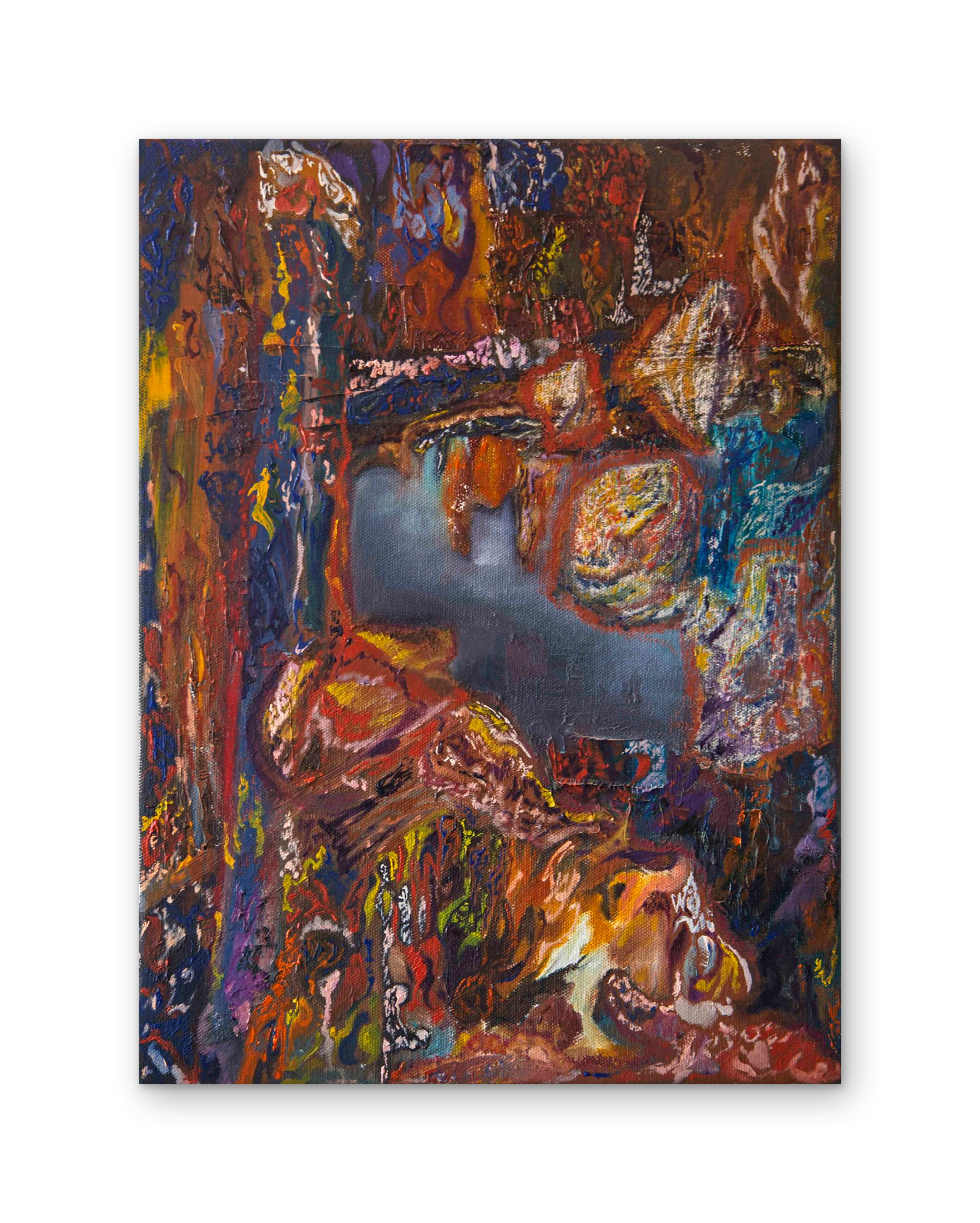 "Southern Portal", 18x14". oil and pastel on canvas. 2025.