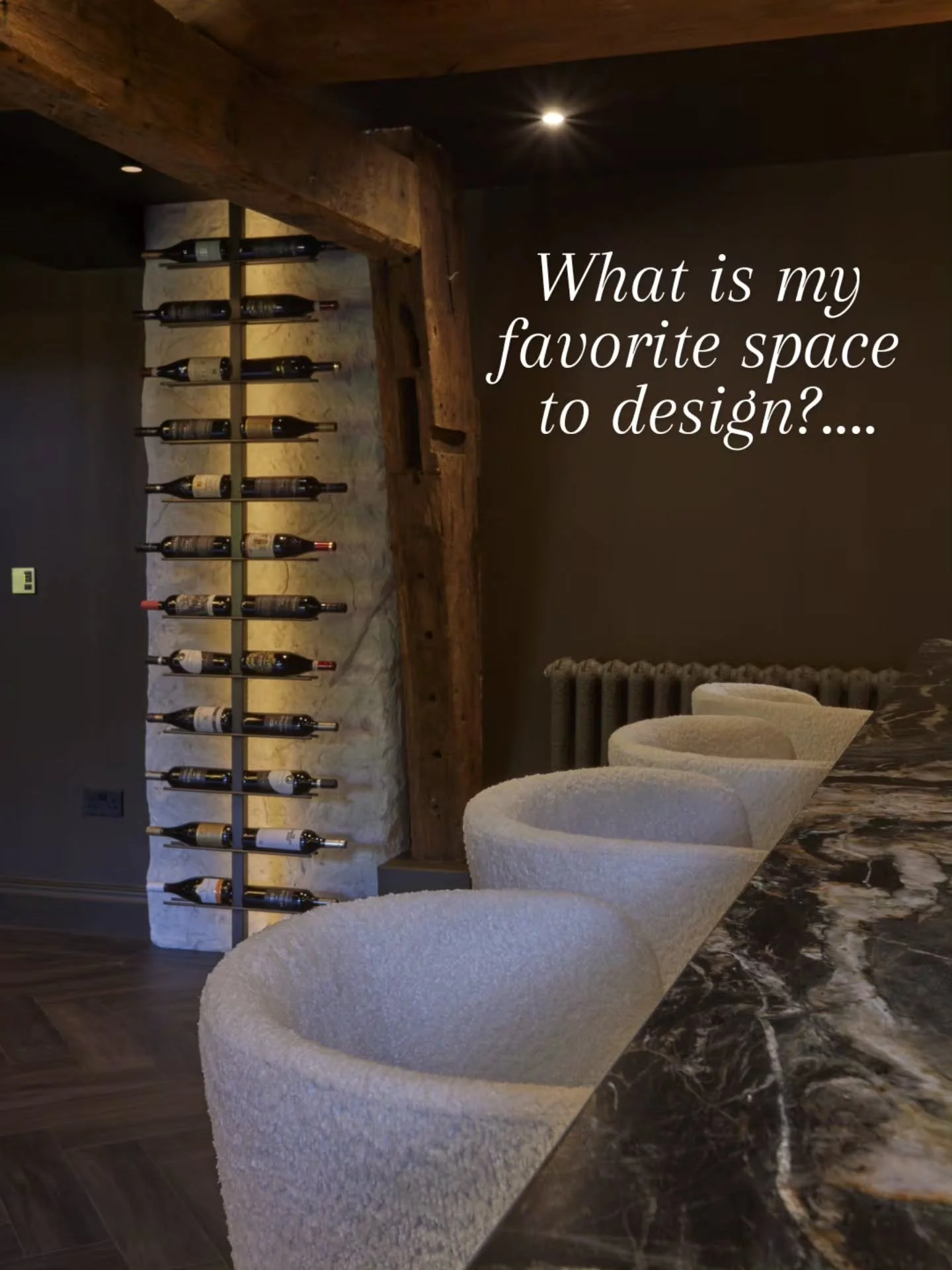 What is my favorite space to design?

Well, the entertainment room obviously. 

I love nothing more than to create a space to bring people together. 

Somewhere everyone can enjoy.

Whether it be a bar, a open plan living, restaurant or hotel.

Space