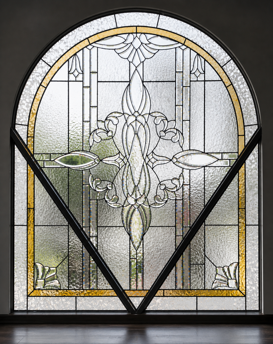 Ornate stained-glass window with floral design.png