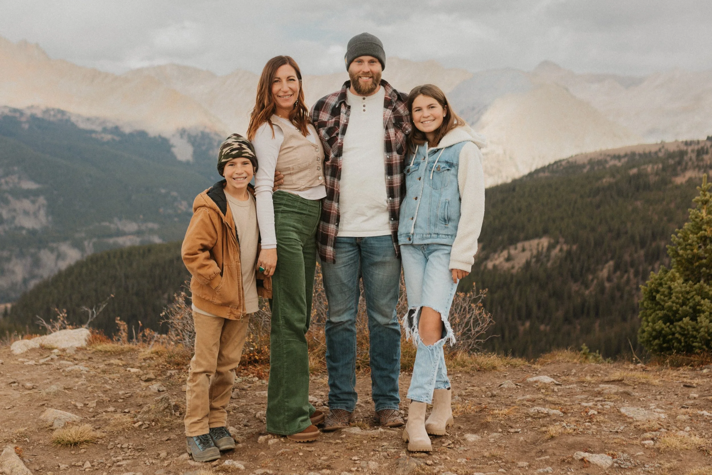 The family behind American Demo & Dirt, LLC, enjoying Colorado’s Rocky Mountains