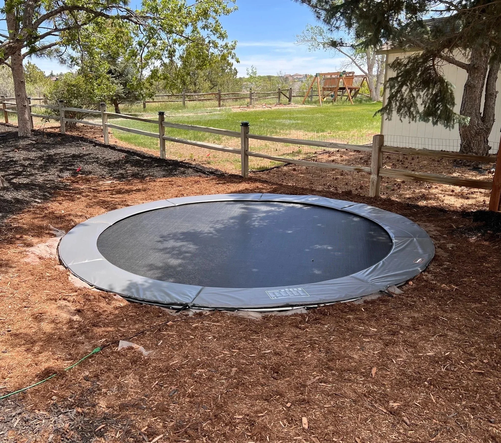 in ground trampoline excavation and intallation american demo and dirt llc colorado springs monument colorado
