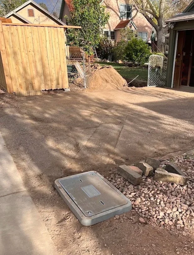 Trench excavation in the Broadmoor area of Colorado Springs by American Demo and Dirt.