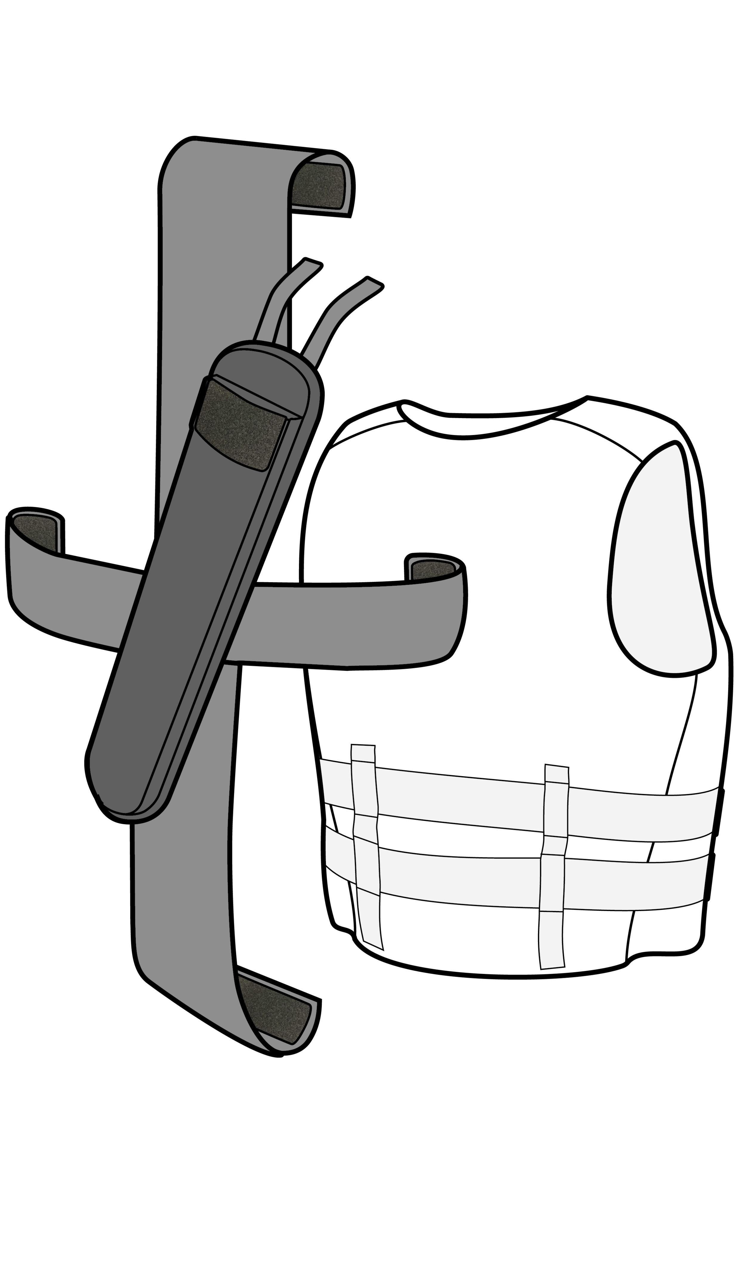 Diagram showing how to attach FlagGuard®, a patented water safety device.
