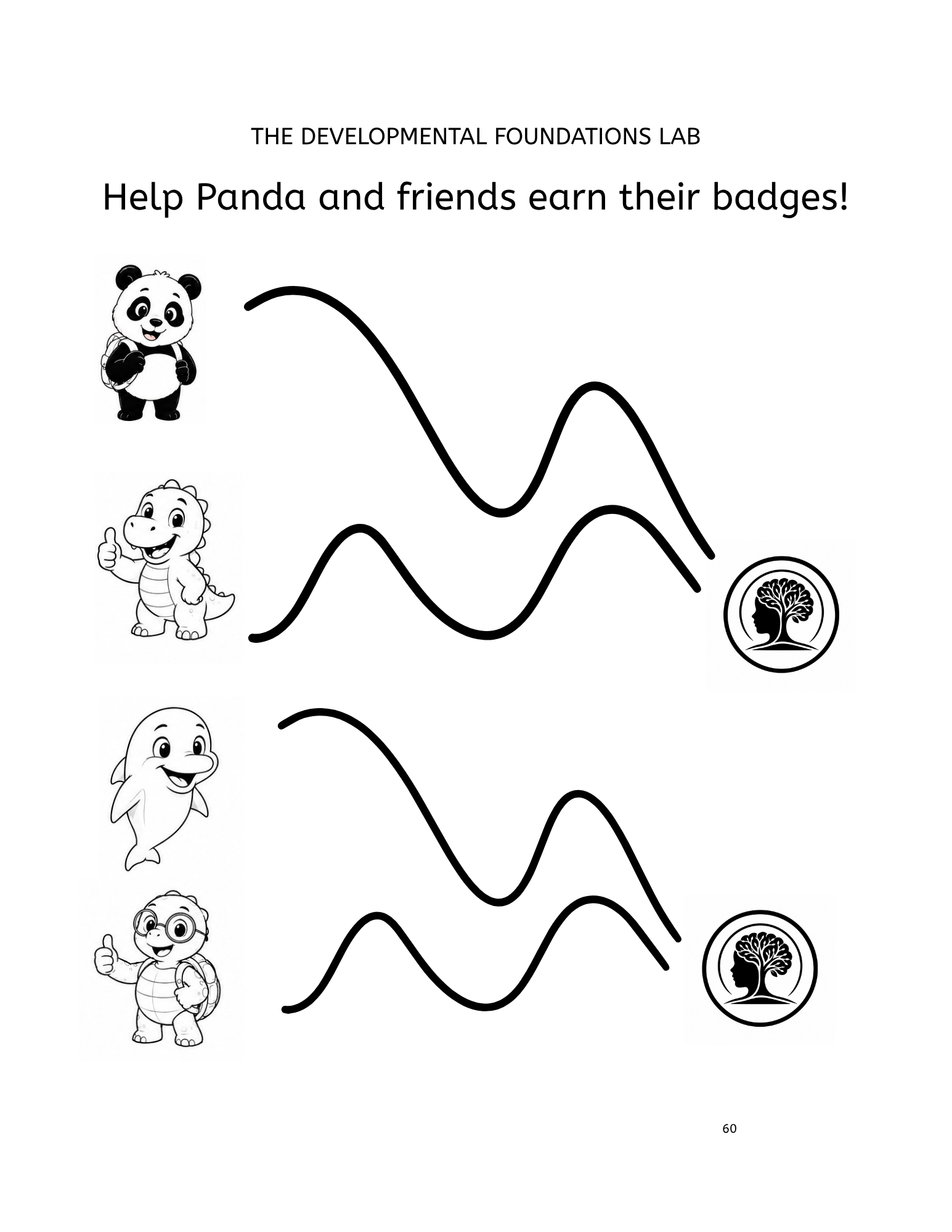Sample page inside Book 1 and the activity is to reproduce wavy lines