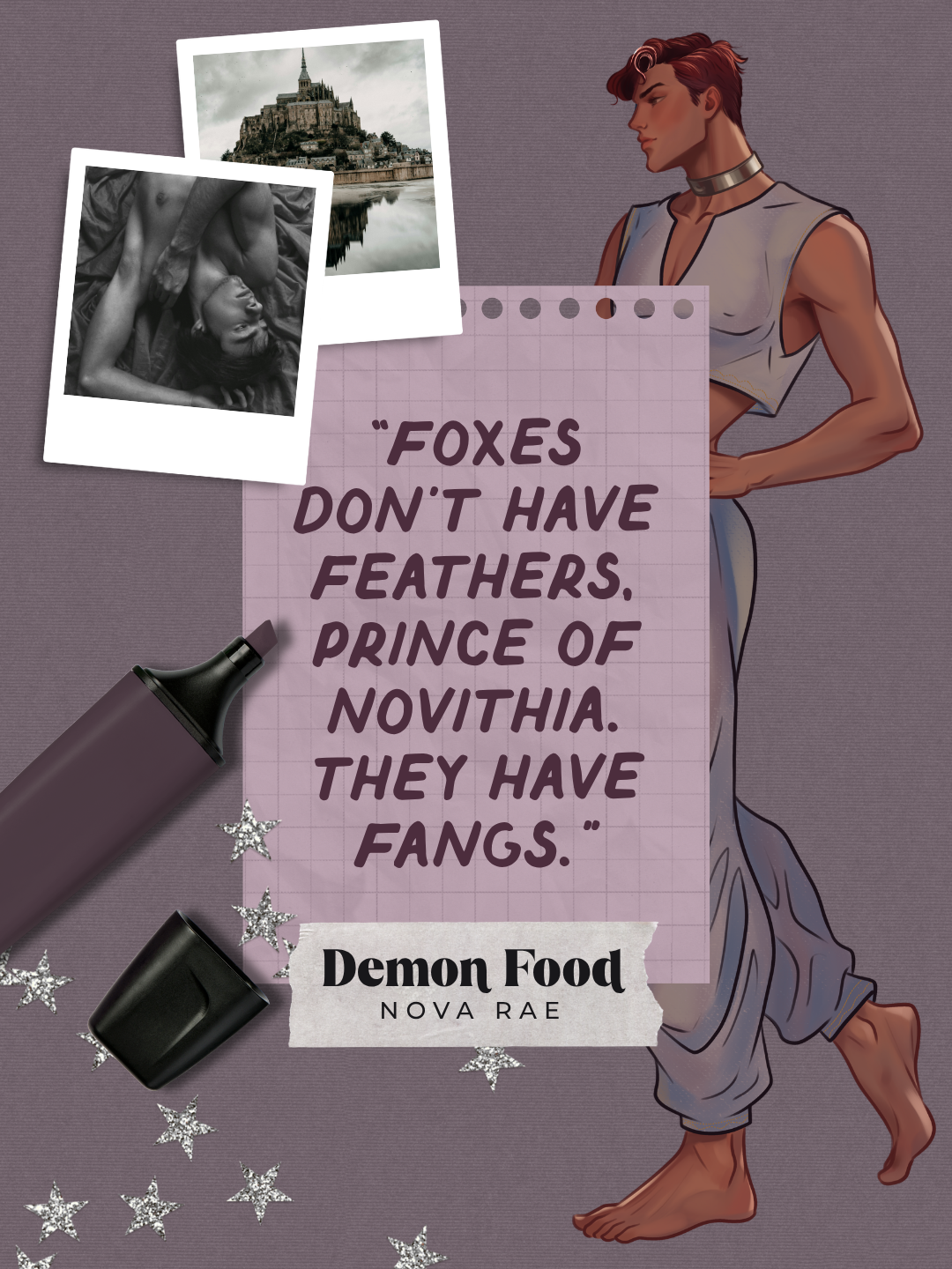Collage Quote Graphic | Demon Food by Nova Rae