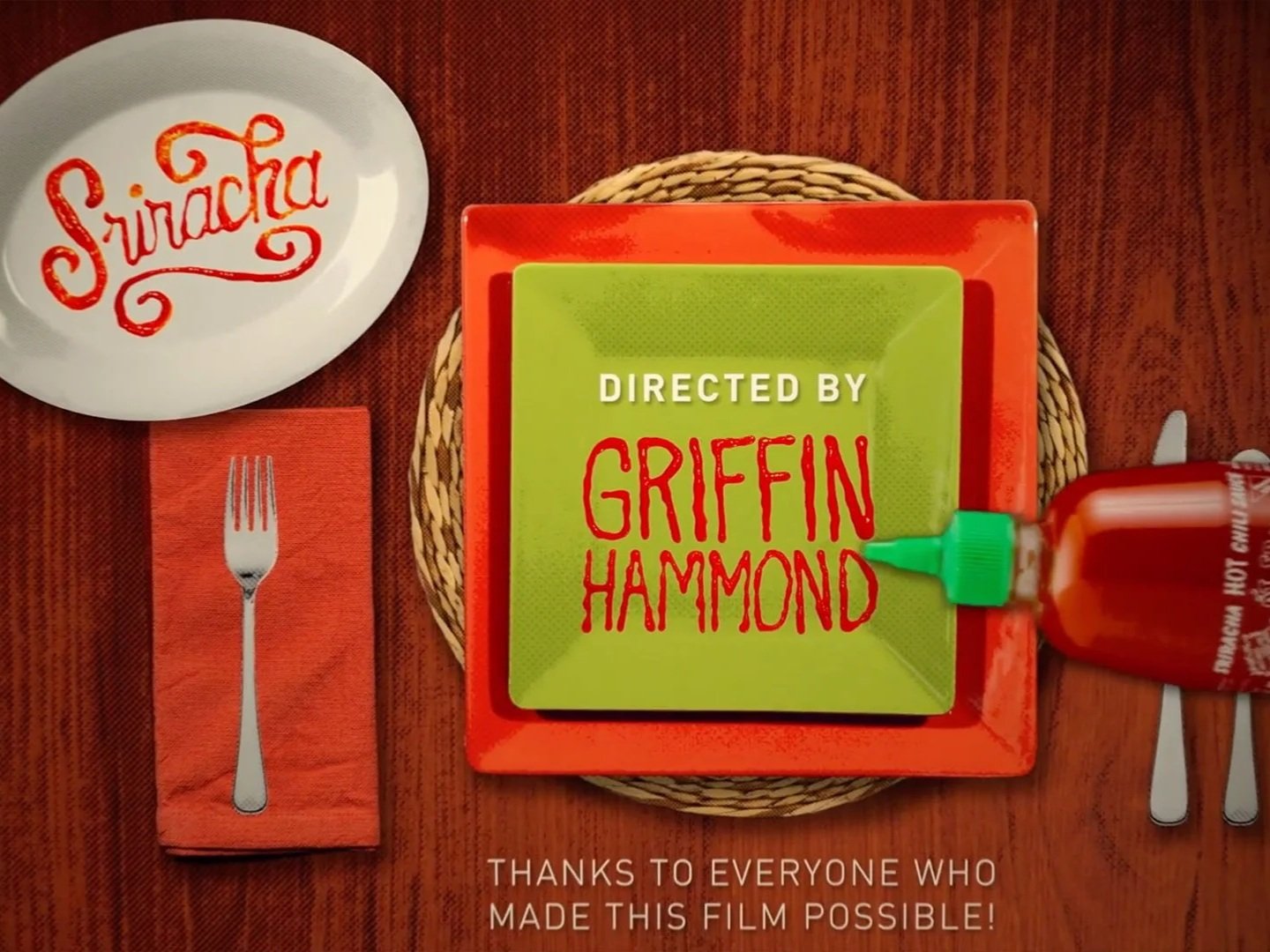 Sriracha Lettering and Credits