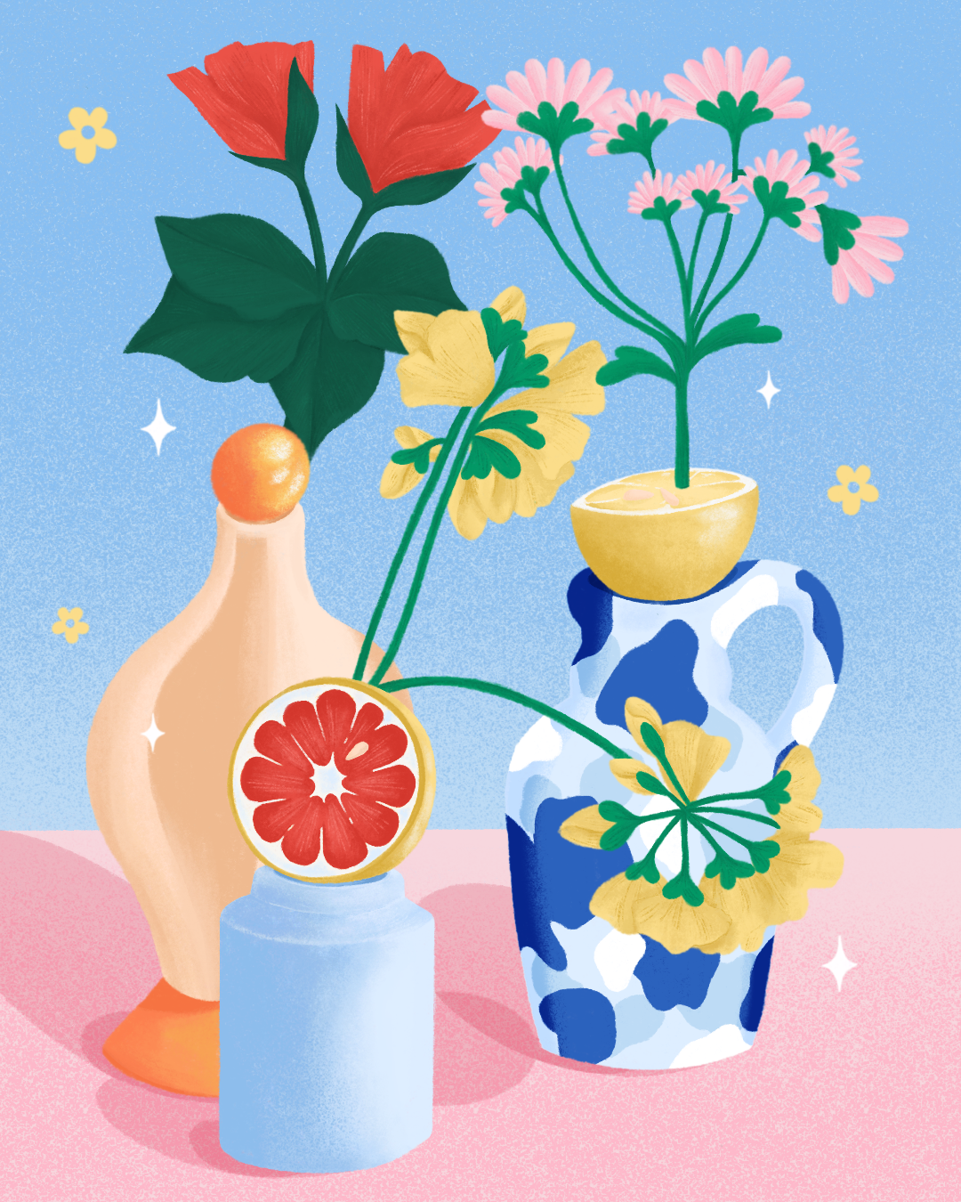 Citrus & Flowers (Procreate)