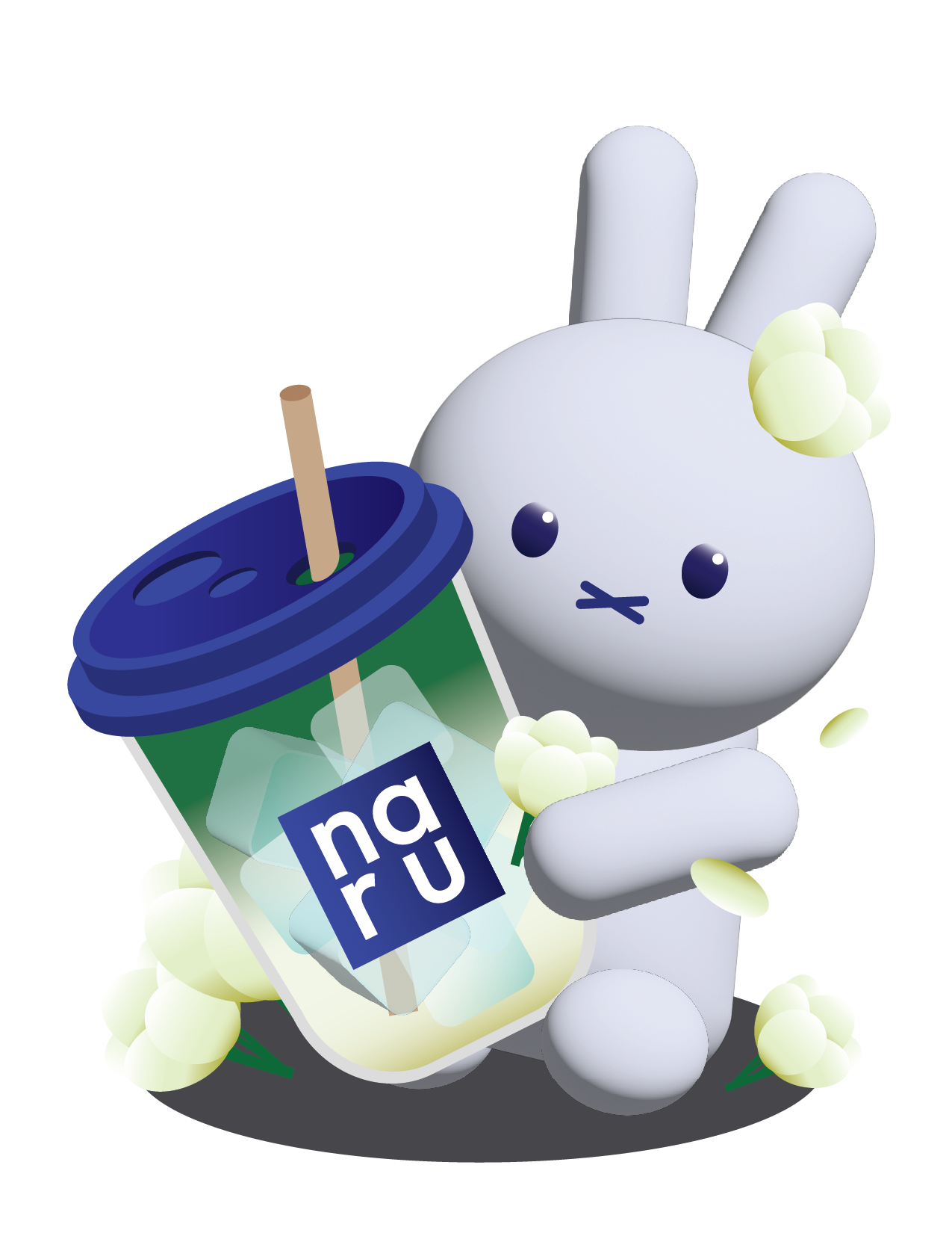 Miffy with Naru Jasmine Matcha (Adobe Illustrator)