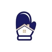 Icon of a house inside a mitt or glove