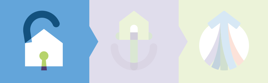 Horizontal navigation graphic for Unlock Housing page