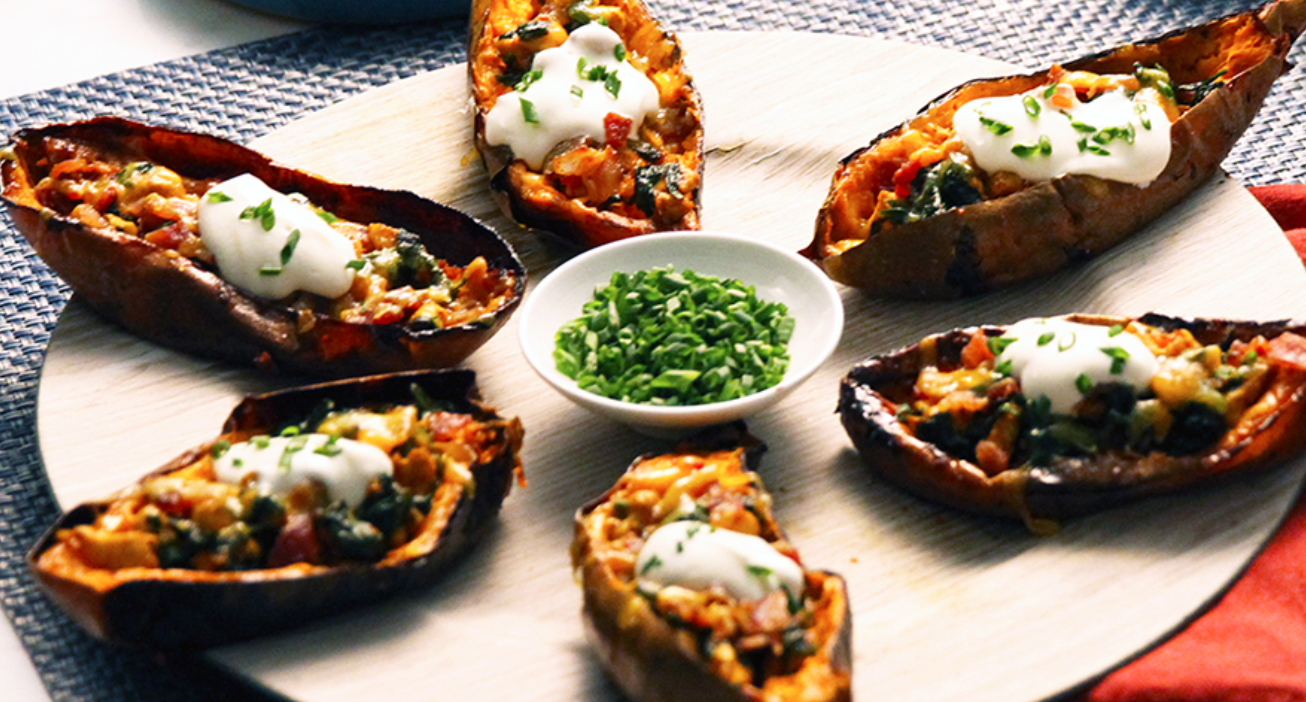 FIXATE Loaded Sweet Potato Skins