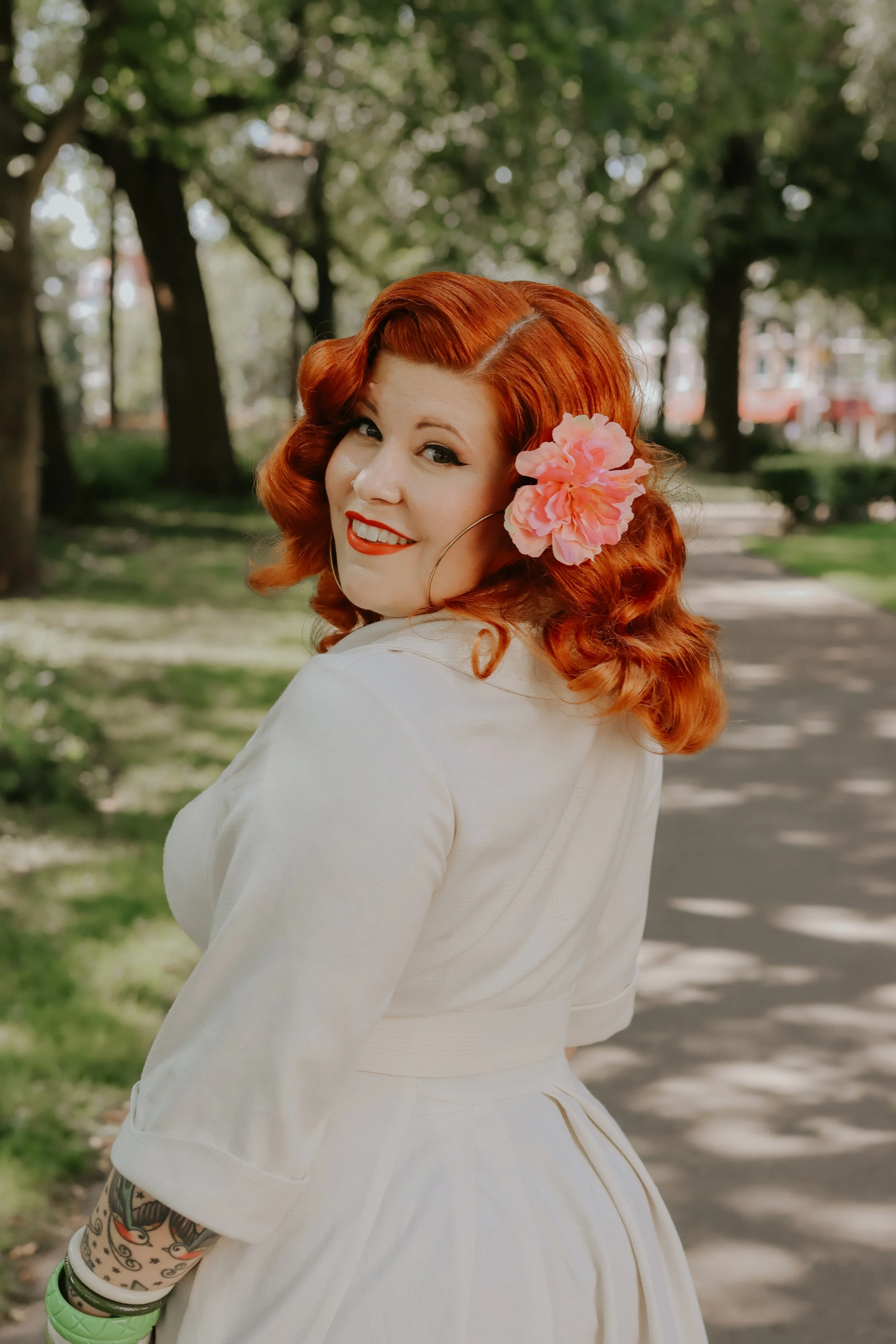 Promotional portrait of singer Cecilya Mestres in Amsterdam, Netherlands.