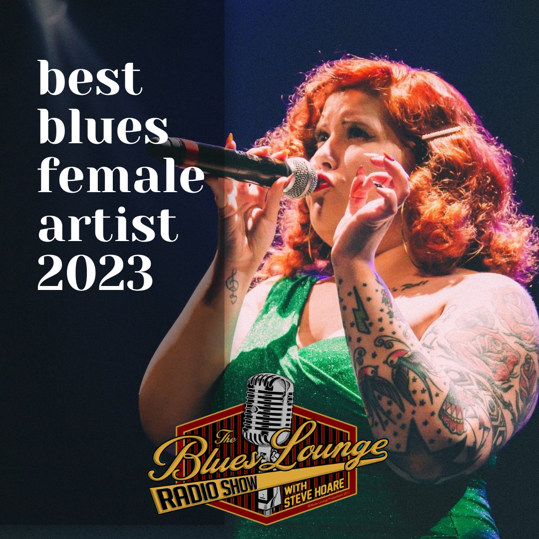 Official award graphic naming Cecilya Mestres as Best International Female Blues Artist 2023 by The Blues Lounge Radio Show United Kingdom.