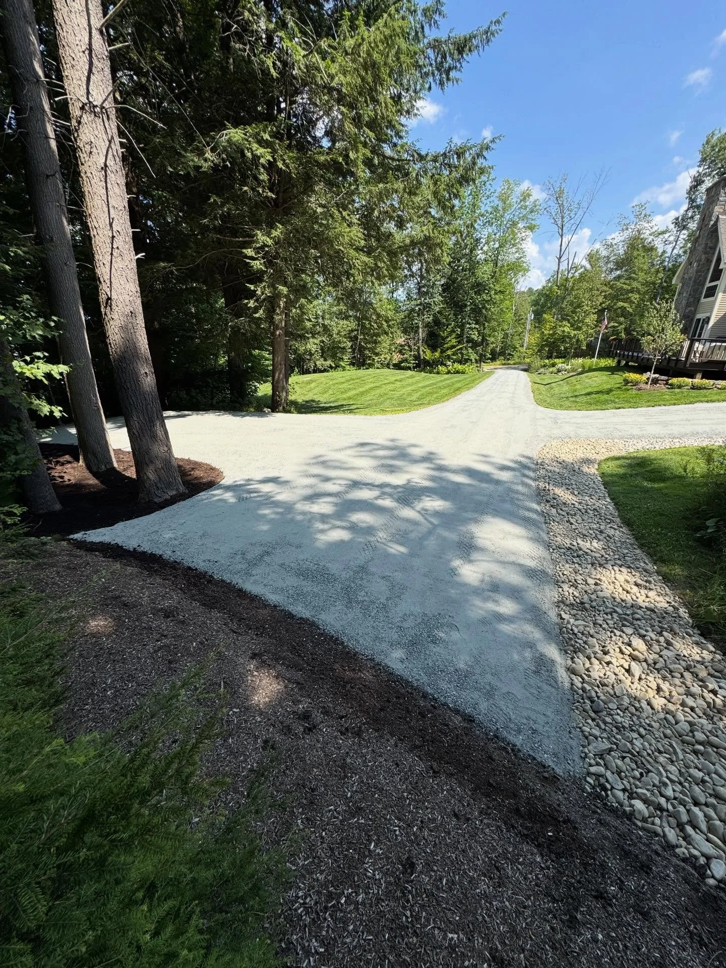 Driveways aren&rsquo;t about spreading some gravel around&hellip; They are a combination of proper base, material, water direction, compaction, and crispy clean edges. 

Swipe right to see a more in depth look at the proper steps in building a functi