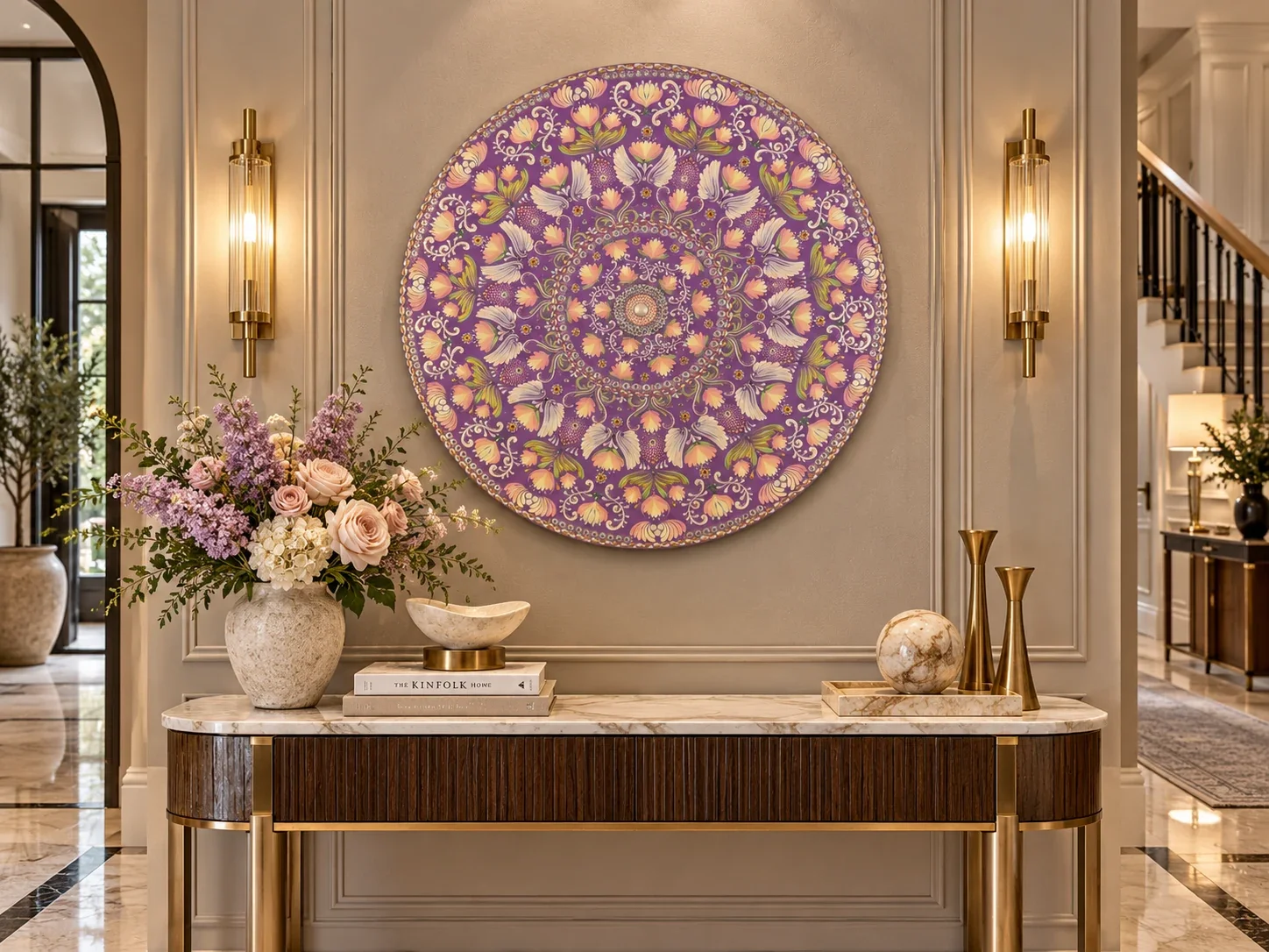 Marilyn Monroe Inspired 30" Hand-Painted Dot Mandala