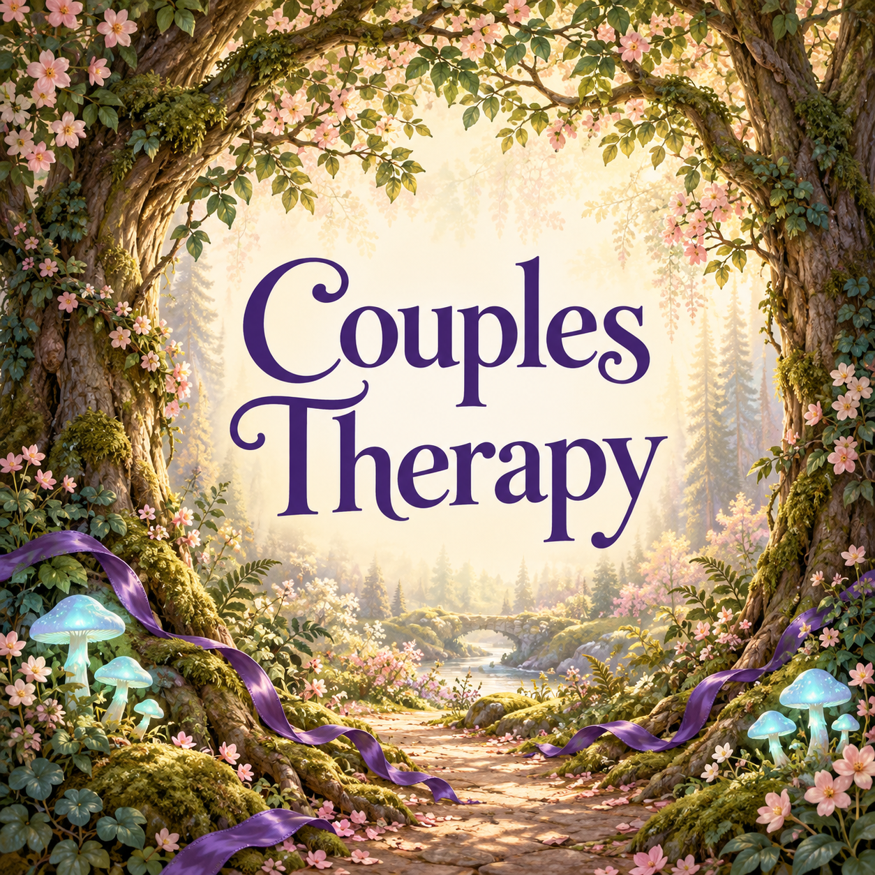 Couples Therapy — illustrated woodland scene.