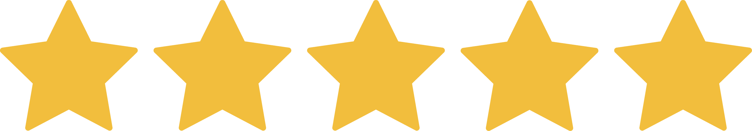 Five gold stars in a row.