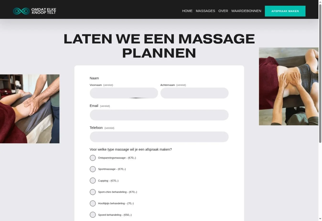 Contactpagina van Focus Franeker met een duidelijk aanvraagformulier