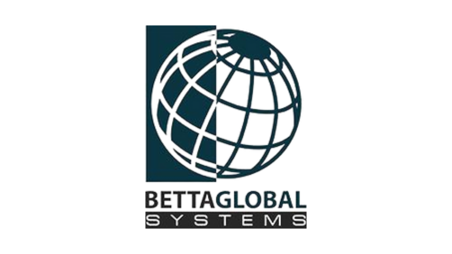 Logotipo de BETTA GLOBAL SYSTEMS que presenta un globo terráqueo en líneas de contorno con nombre y descripción