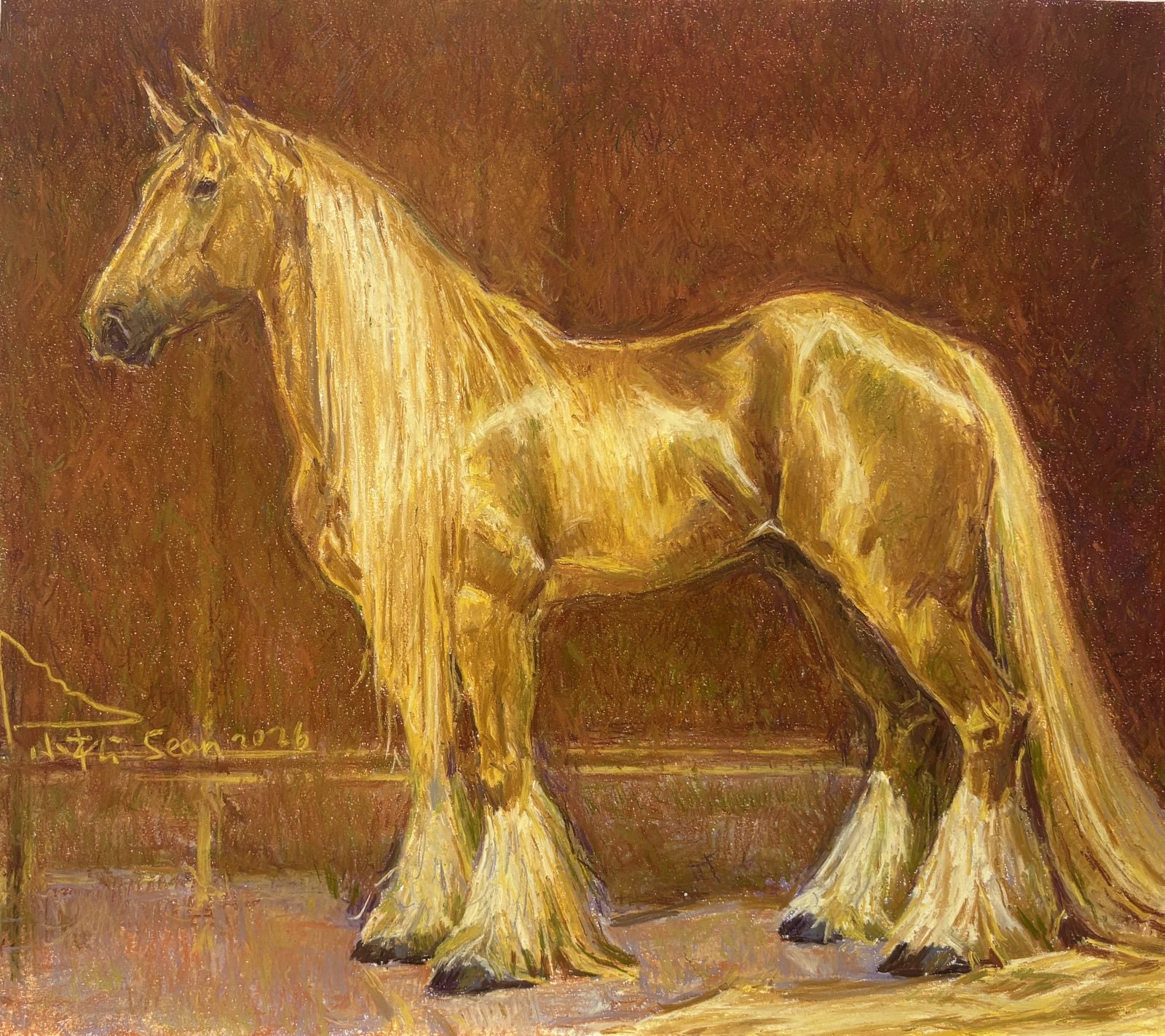 Golden Draft Horse
