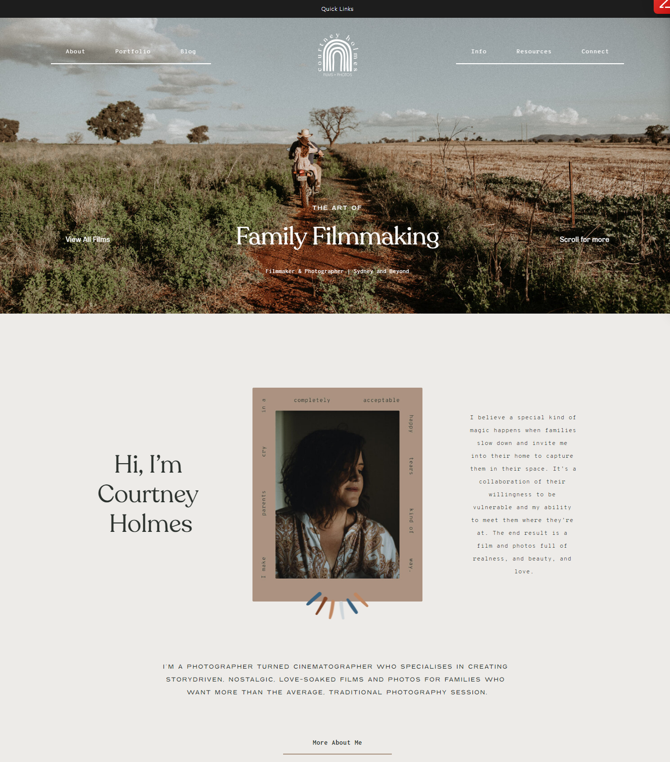 Courtney Holmes Films and Photos