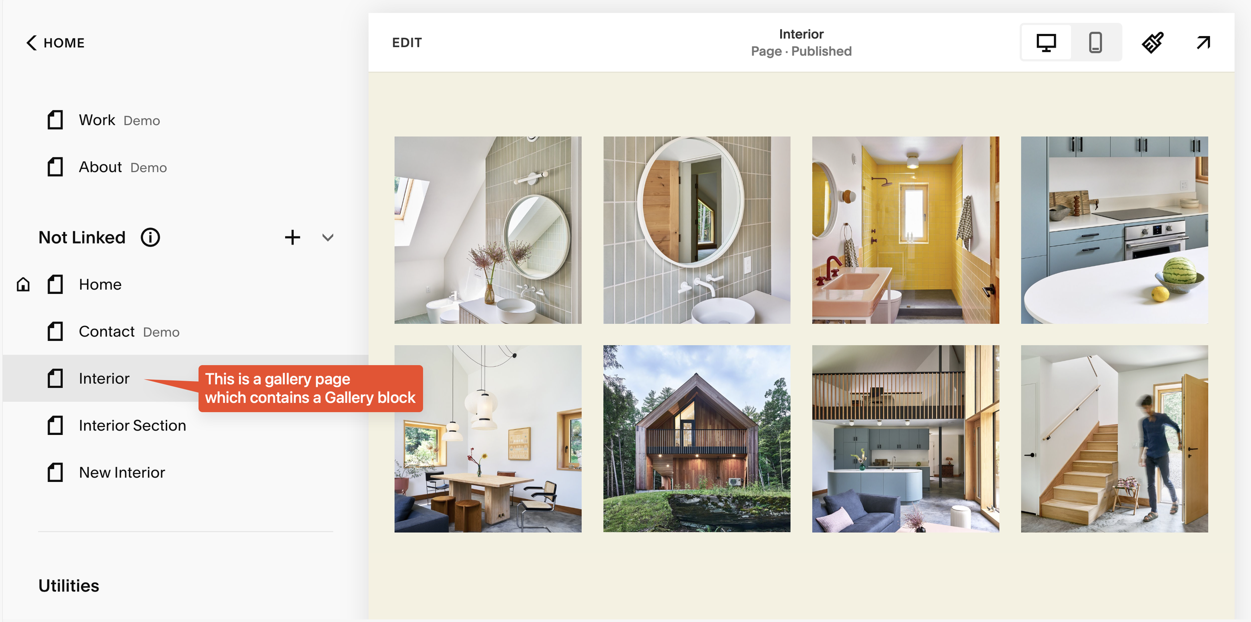 Create a transient Gallery