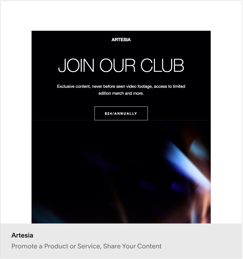 Artesia Email Template