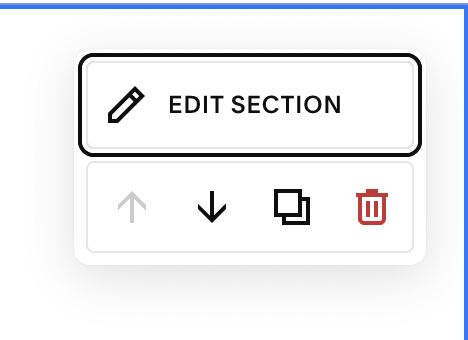 edit section button
