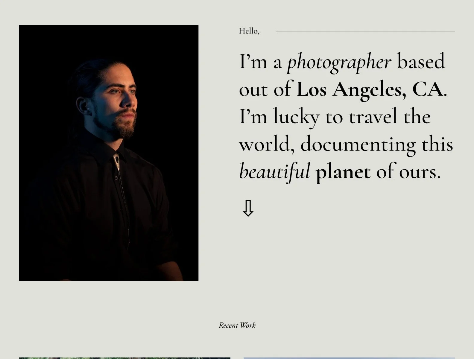 Masonry Squarespace Template for Photography