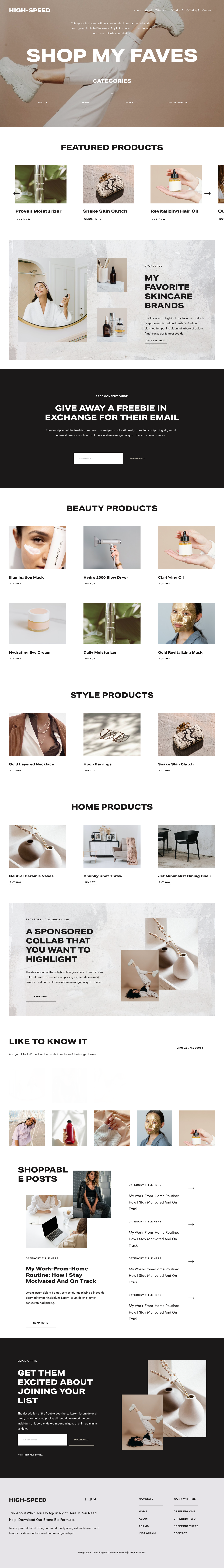 Affiliate Shop Page by GoLive