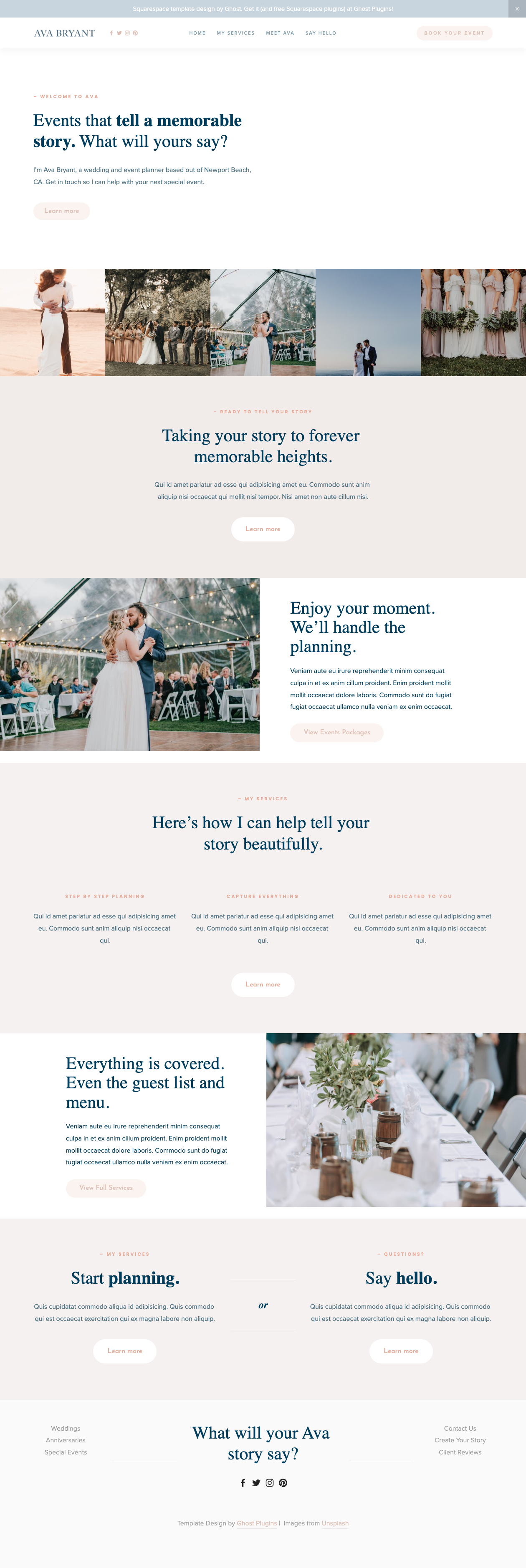Ava Template by GhostPlugins