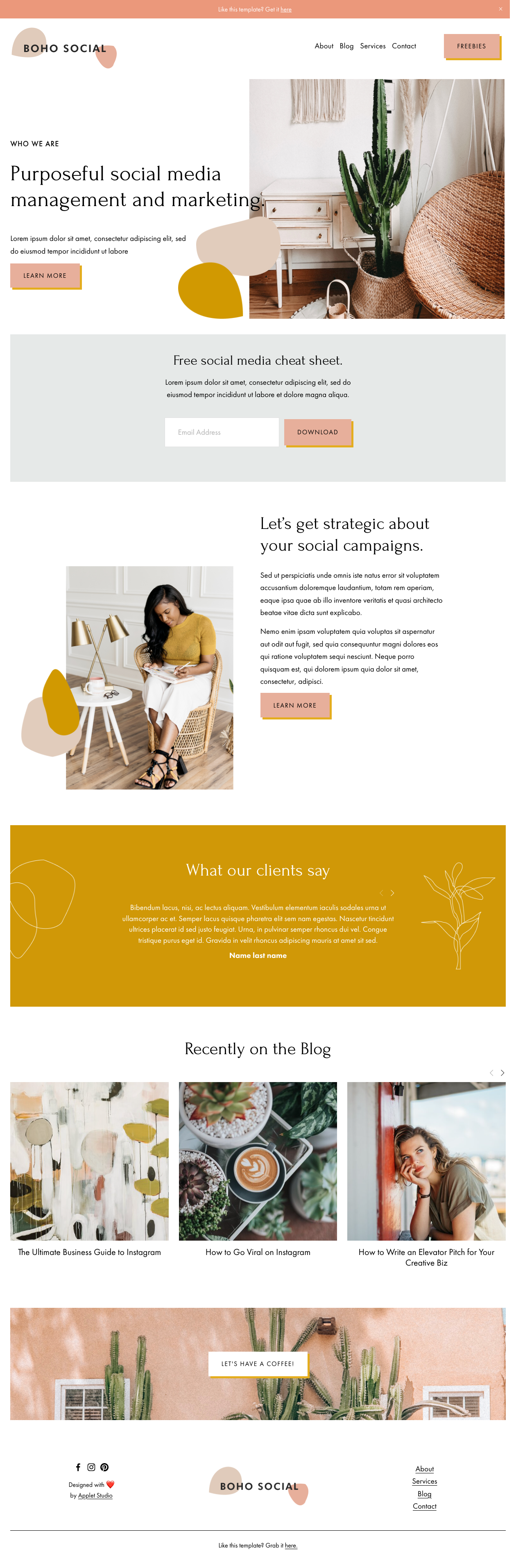 Boho Social by Applet Studio