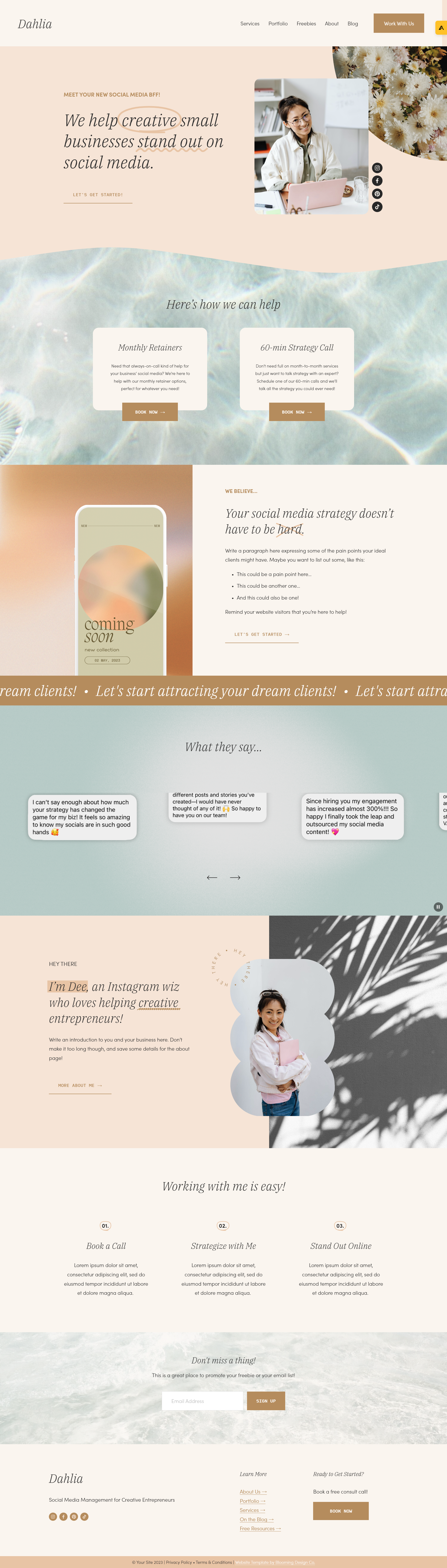 Dahlia by Blooming Design Co