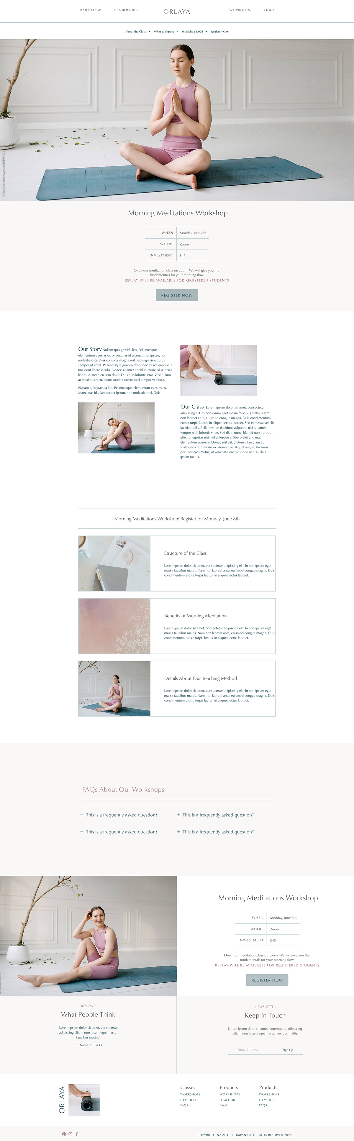 Orlaya Sales Page by Meg Summerfield Studio