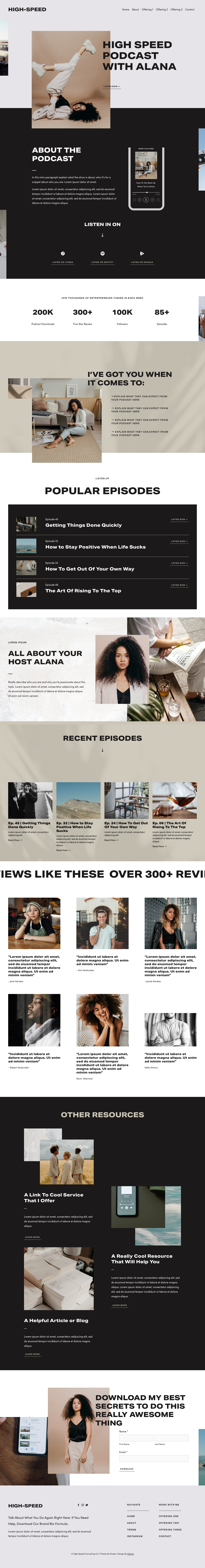 Podcast Page by GoLive