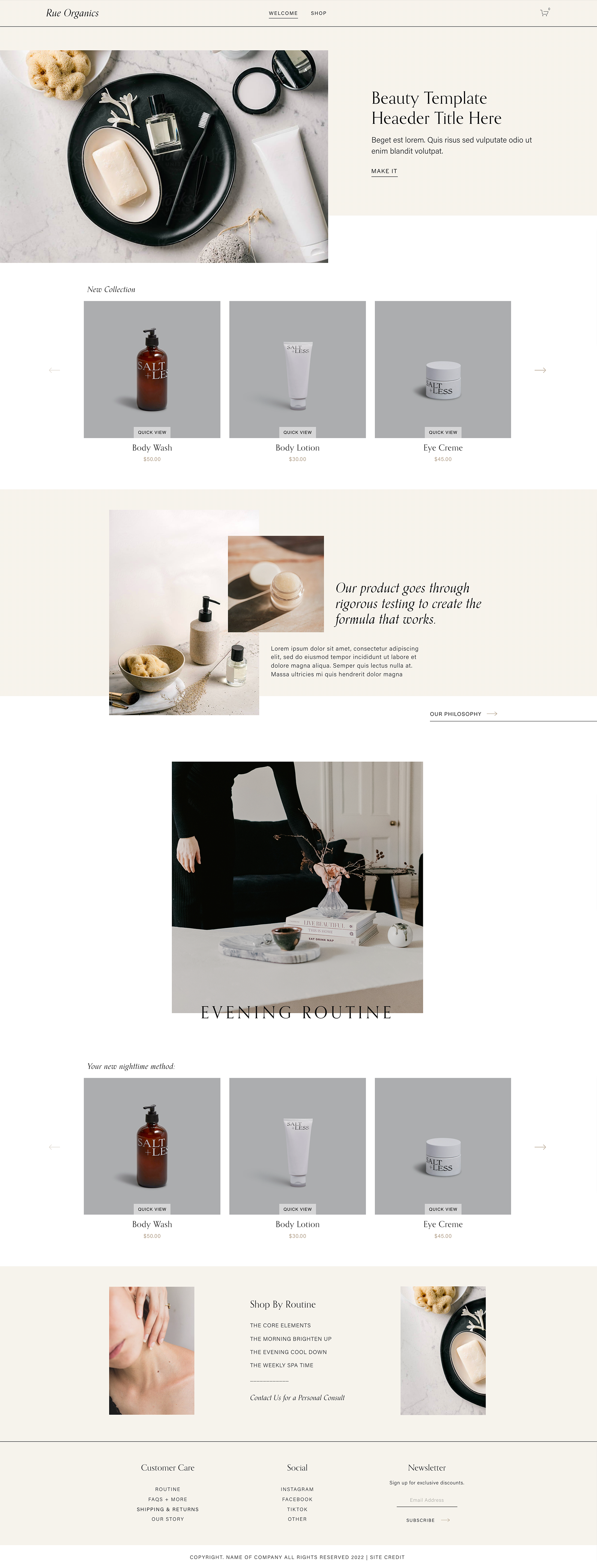 Rue Organics by Meg Summerfield Studio