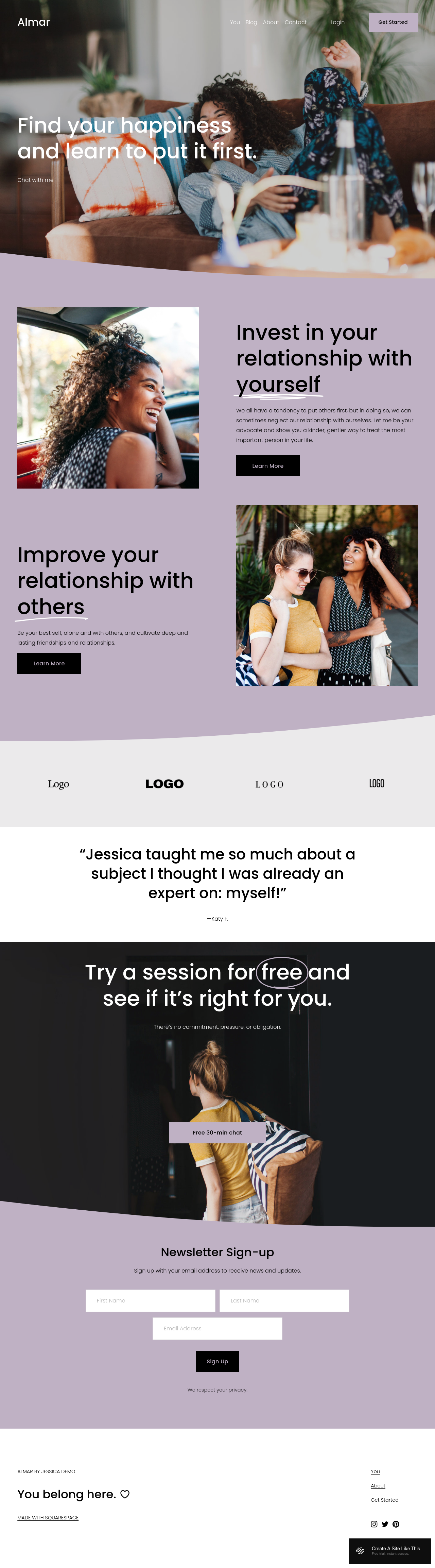 Almar Squarespace Template Review
