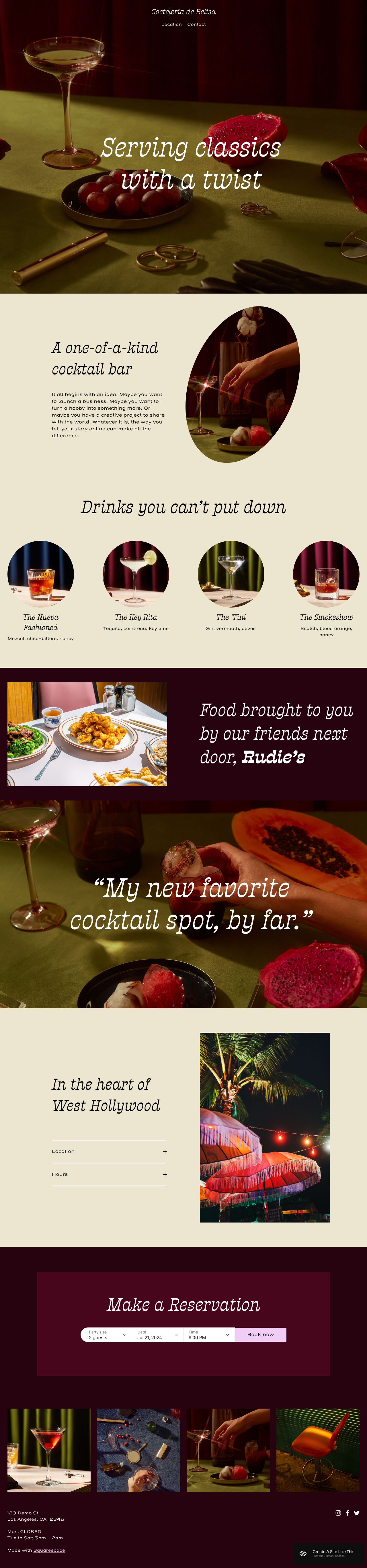 Belisa Squarespace Template