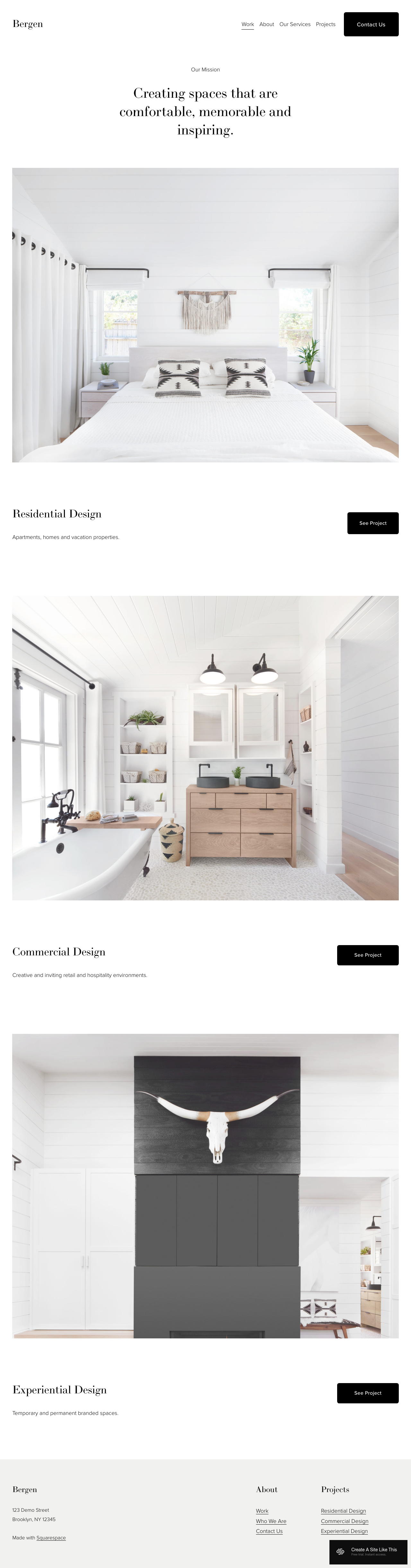 Bergen Squarespace Template