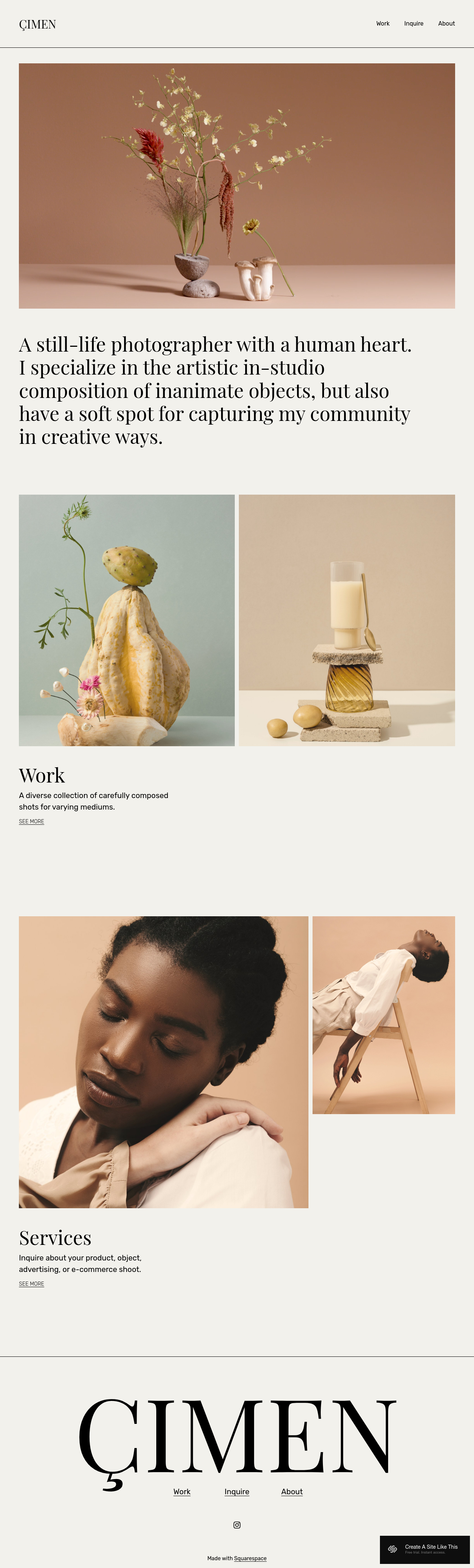 Cimen Squarespace Template