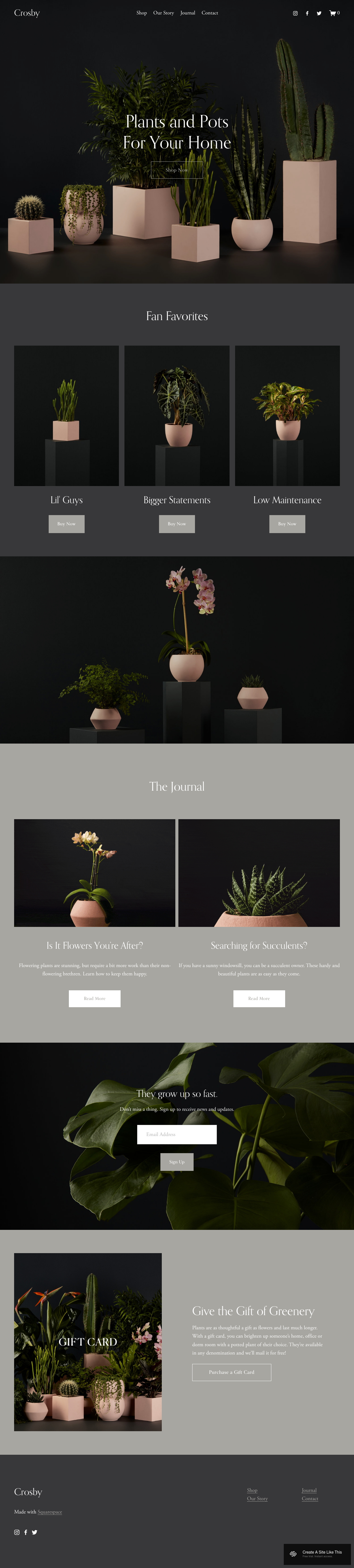 Crosby Squarespace Template