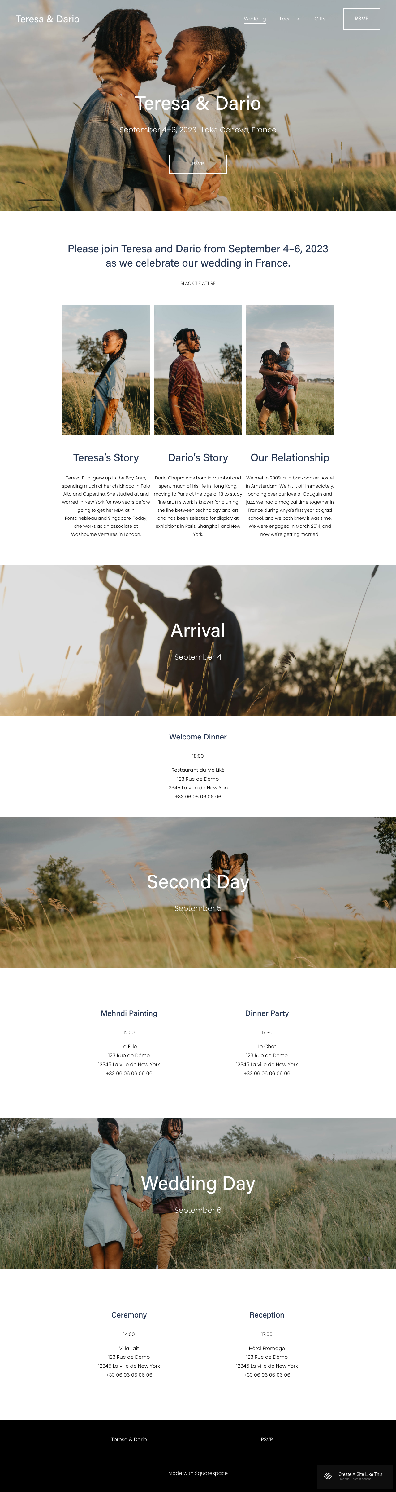 Dario Squarespace Template
