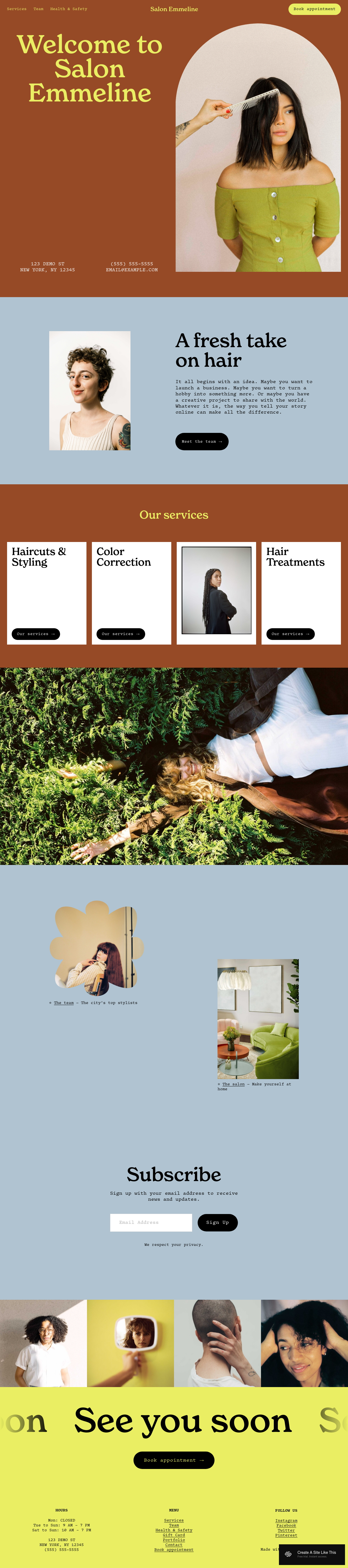 Emmeline Squarespace Template
